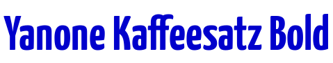 Yanone Kaffeesatz Bold フォント